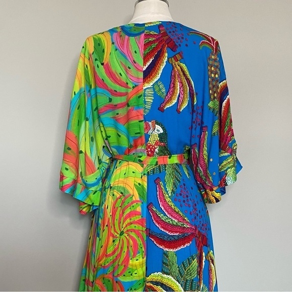 Farm Rio Tahiti Wrap Maxi Dress, Small - Picture 7 of 13